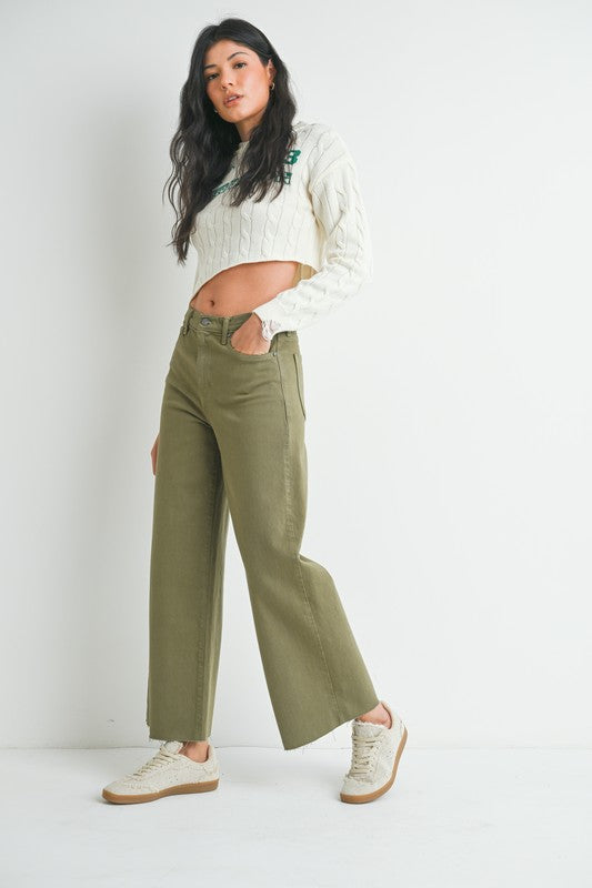 Scissor Cut Wide Leg