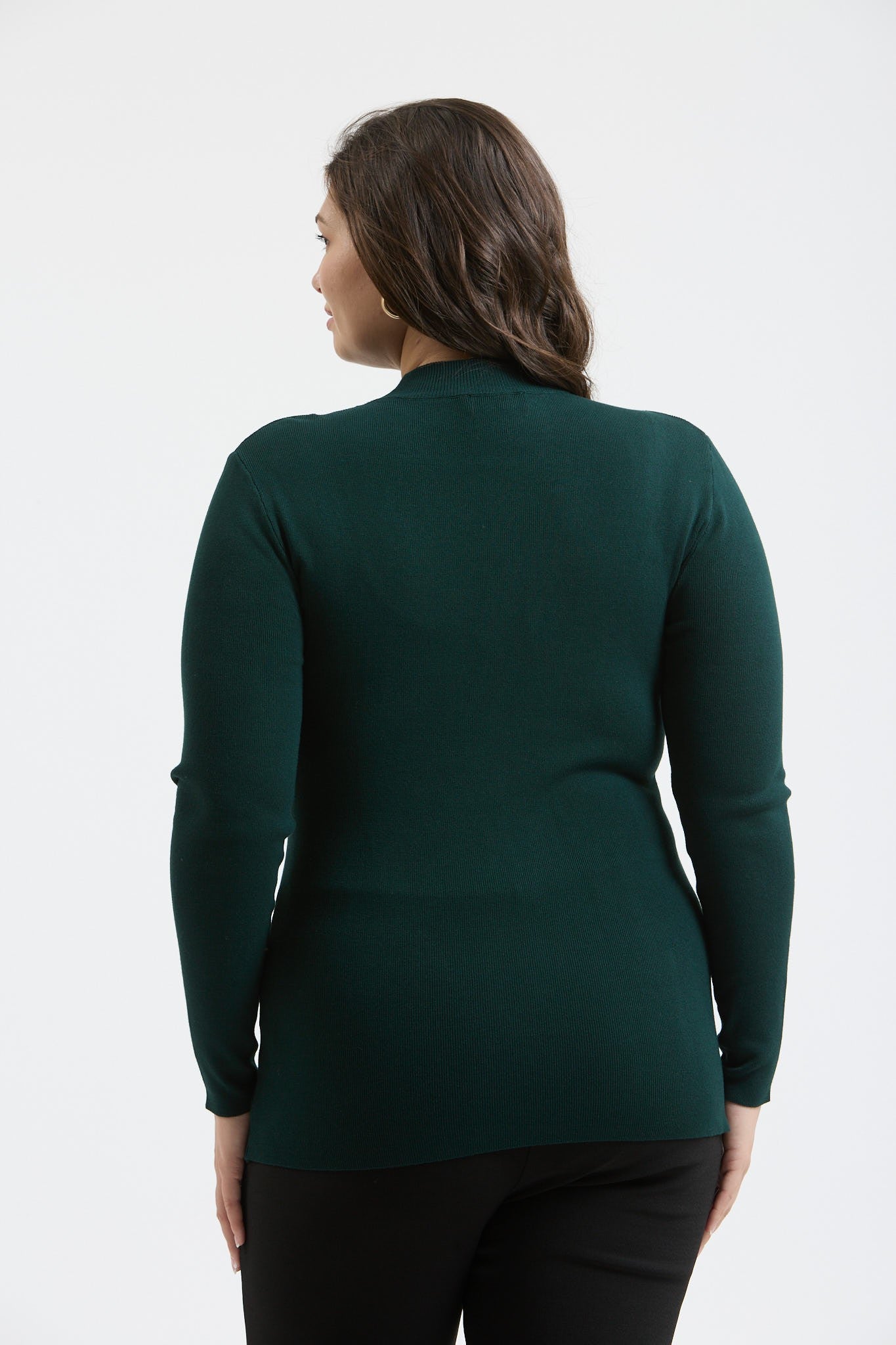 mindy mock neck sweater knit top-curvy