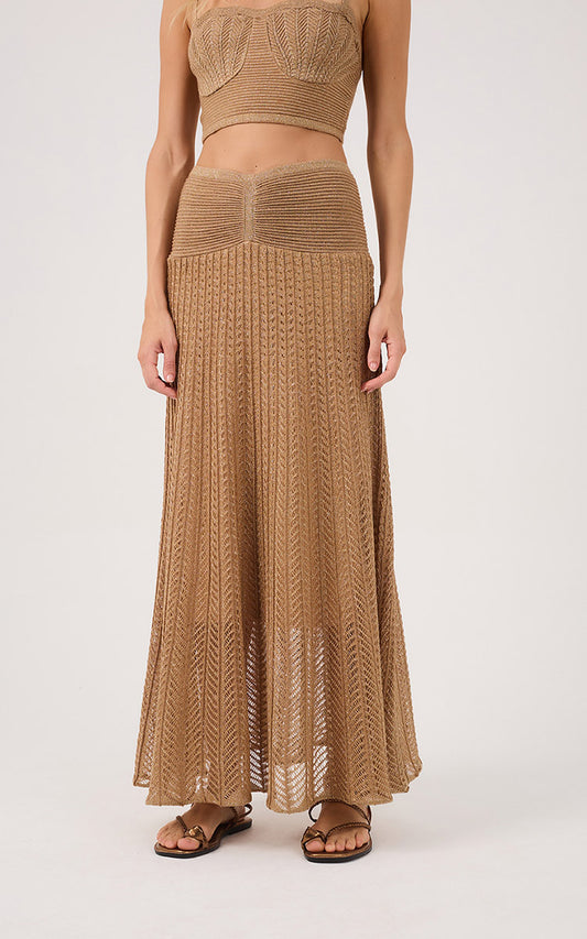 knit shell maxi skirt