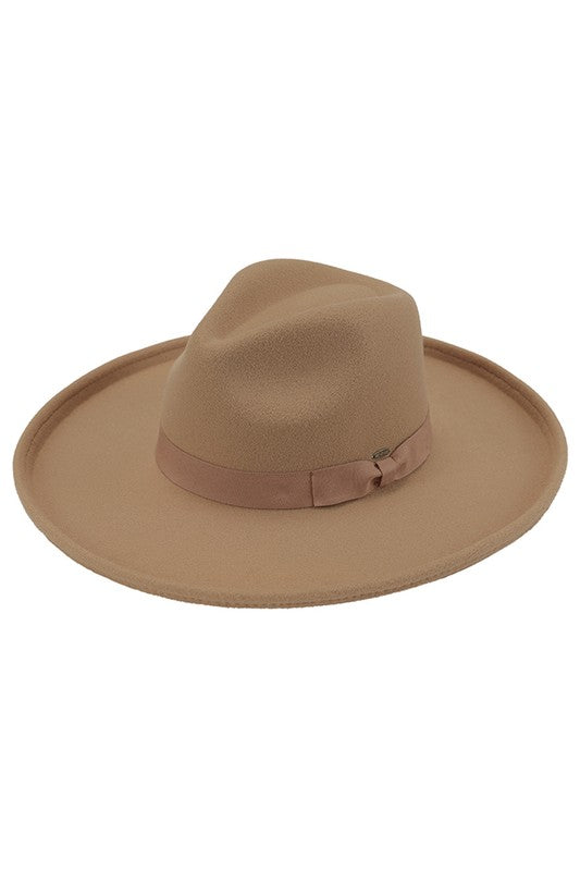 Rolled Brim Vegan Felt Hat