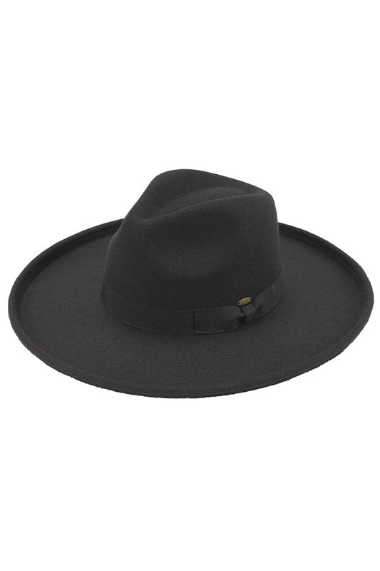 Rolled Brim Vegan Felt Hat