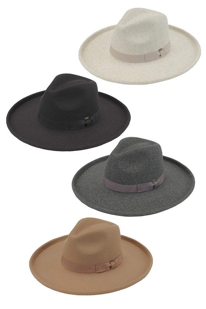 Rolled Brim Vegan Felt Hat