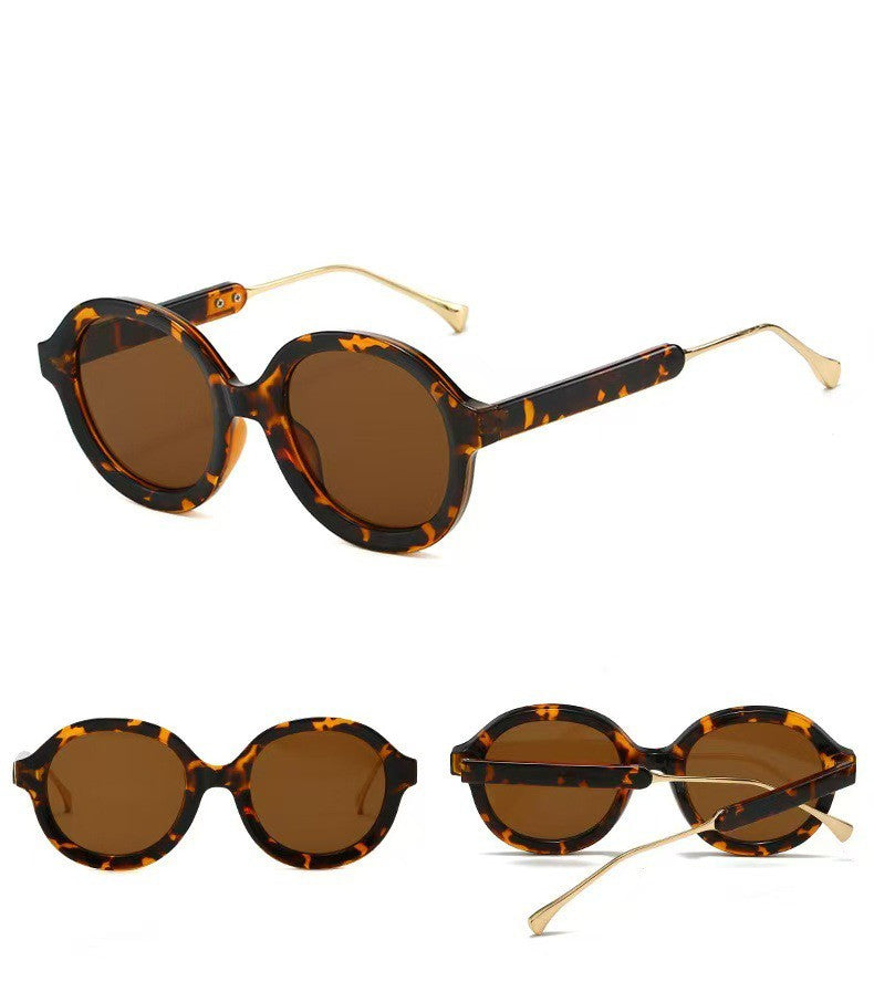 round retro frame sunglasses