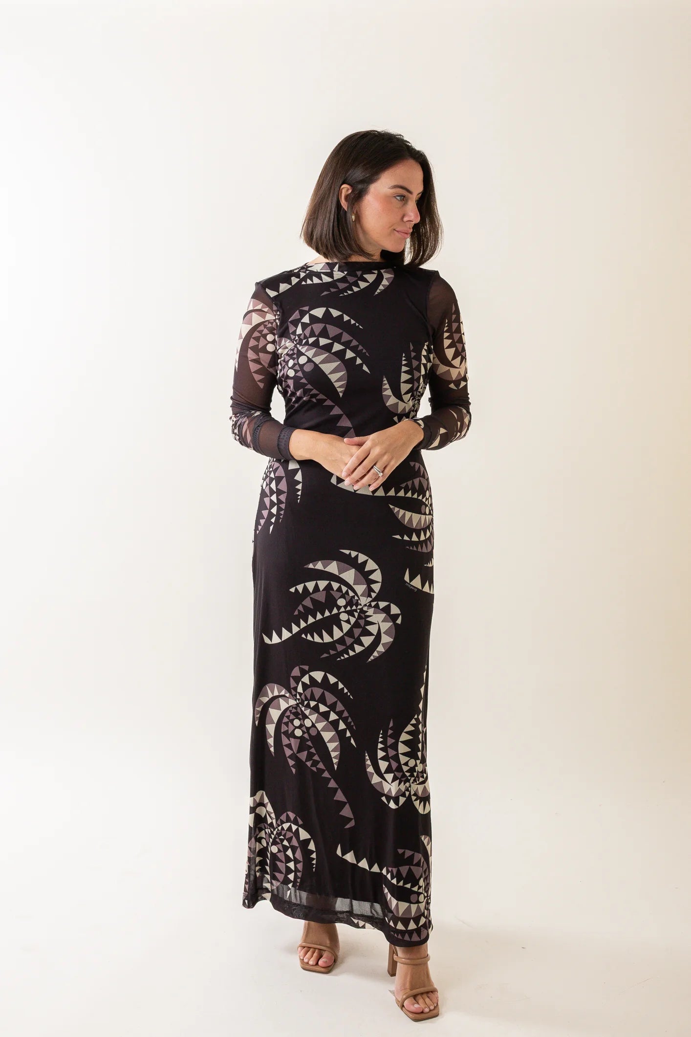 Tulle Dress With Coqueiral Print
