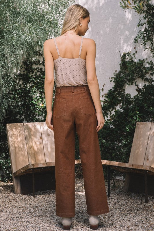 Washed Cotton Twill Pants