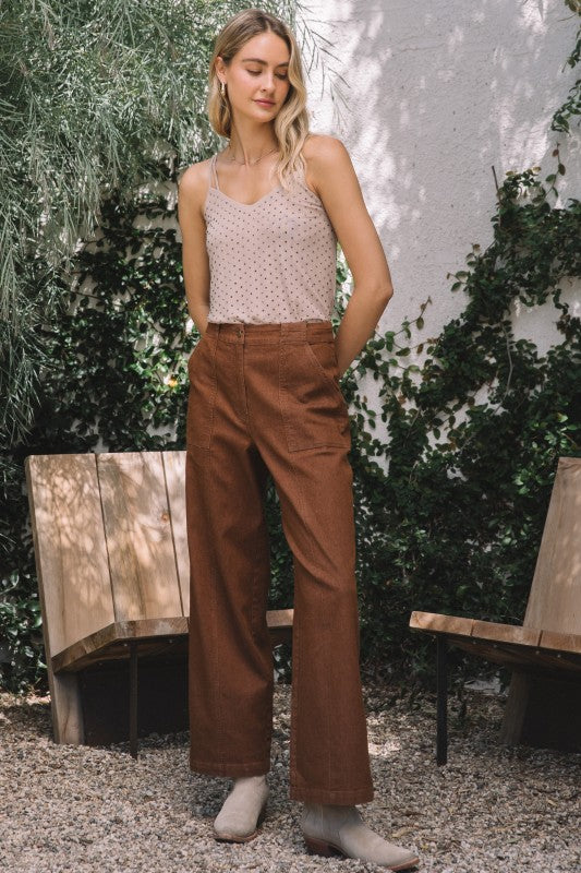 Washed Cotton Twill Pants