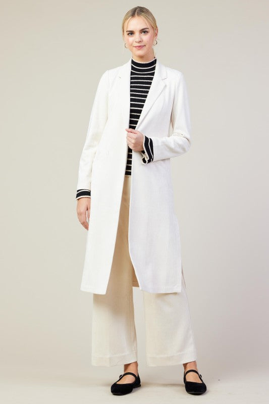 Faux Suede Duster