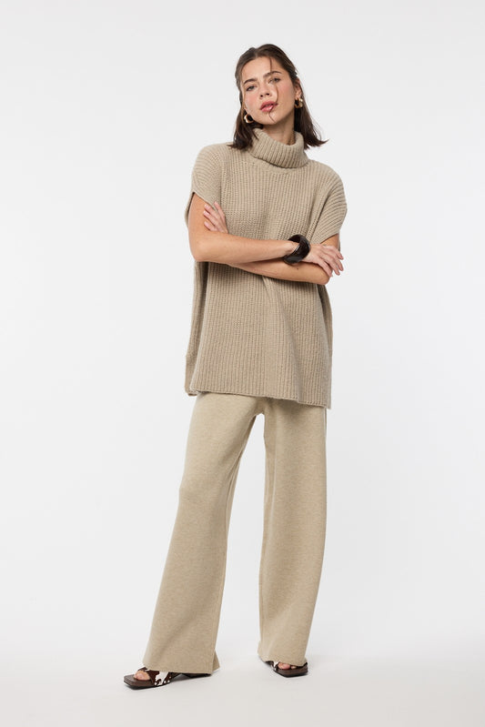 Turtleneck Sleeveless Sweater