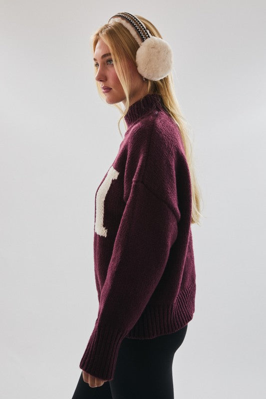High Neck 'SKI' Sweater