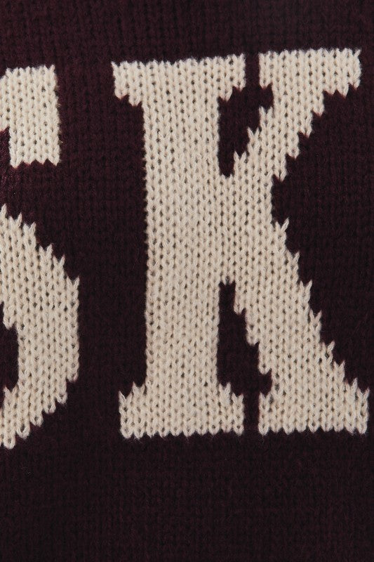 High Neck 'SKI' Sweater