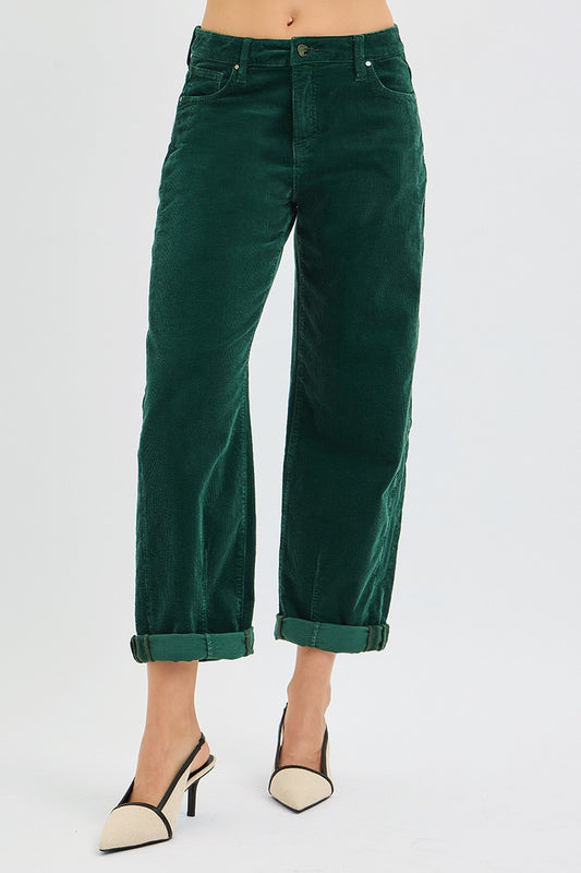 HR Crop Barrel Corduroy Pants
