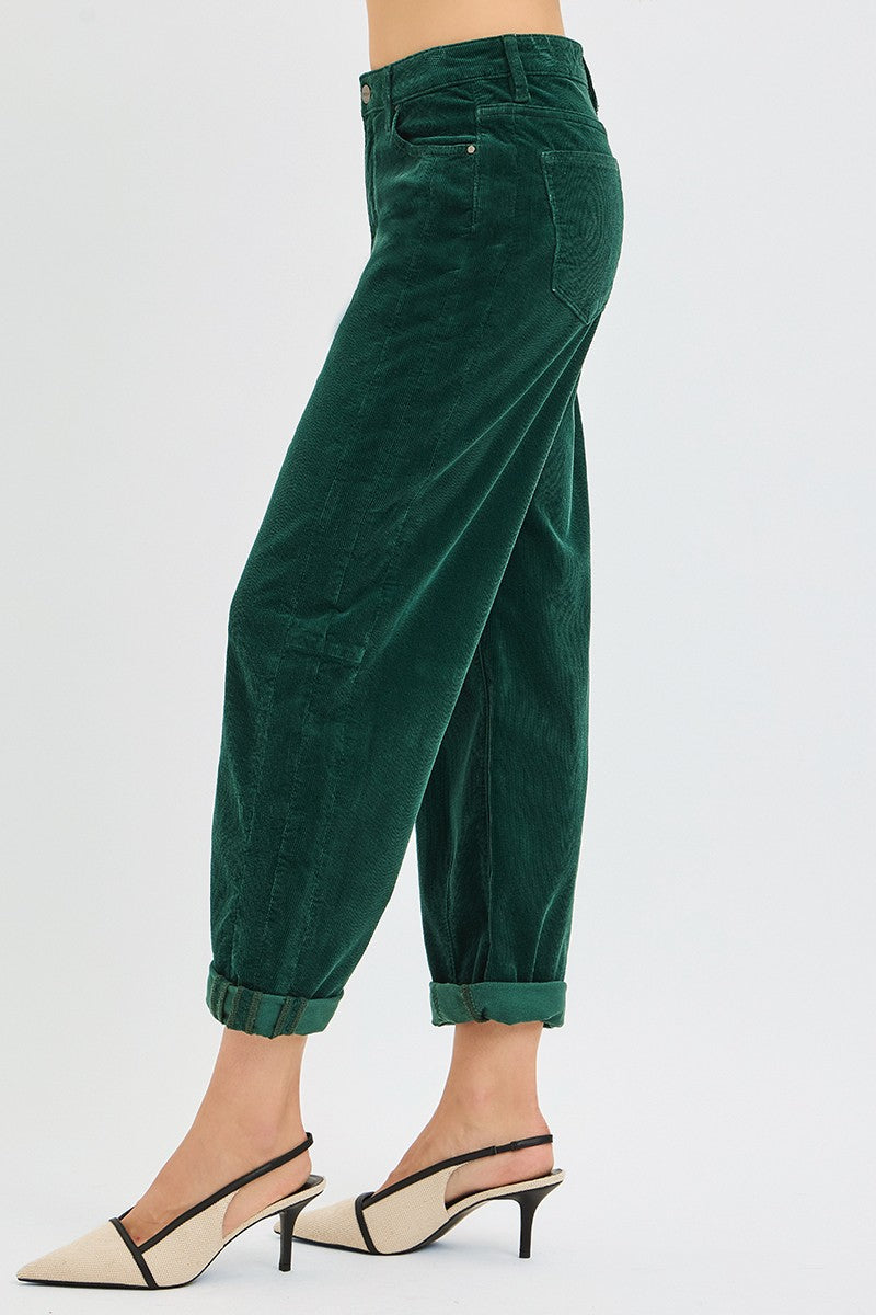 HR Crop Barrel Corduroy Pants