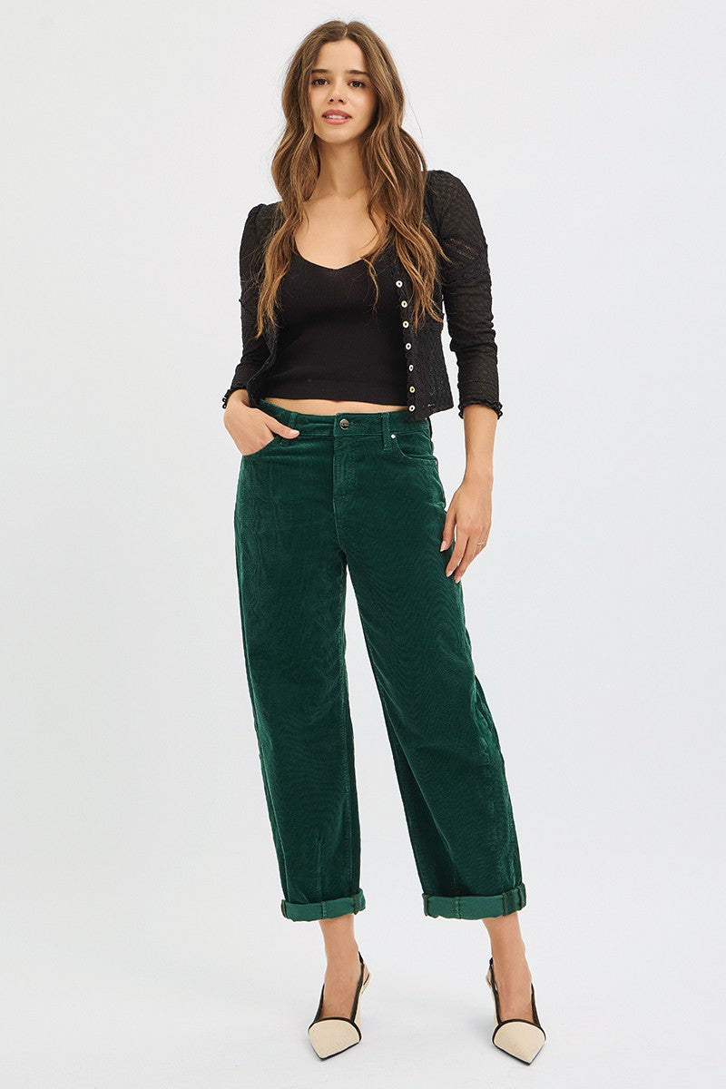 HR Crop Barrel Corduroy Pants