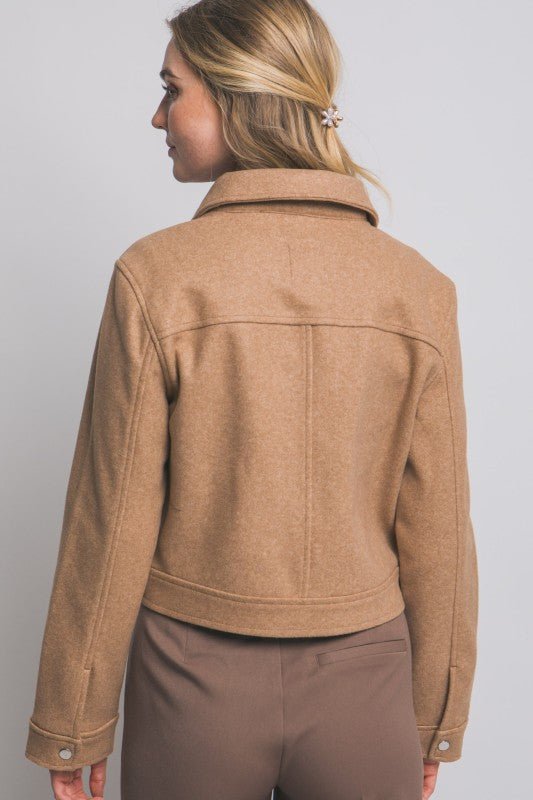 Zip-Up Flat Pocket Jacket