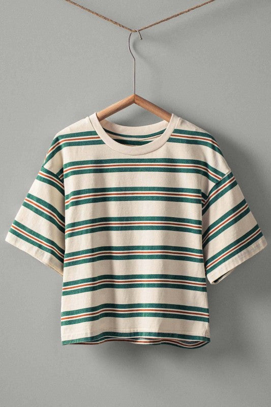 Striped Casual Crop Top