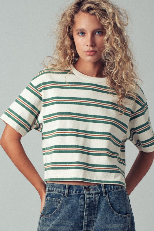 Striped Casual Crop Top