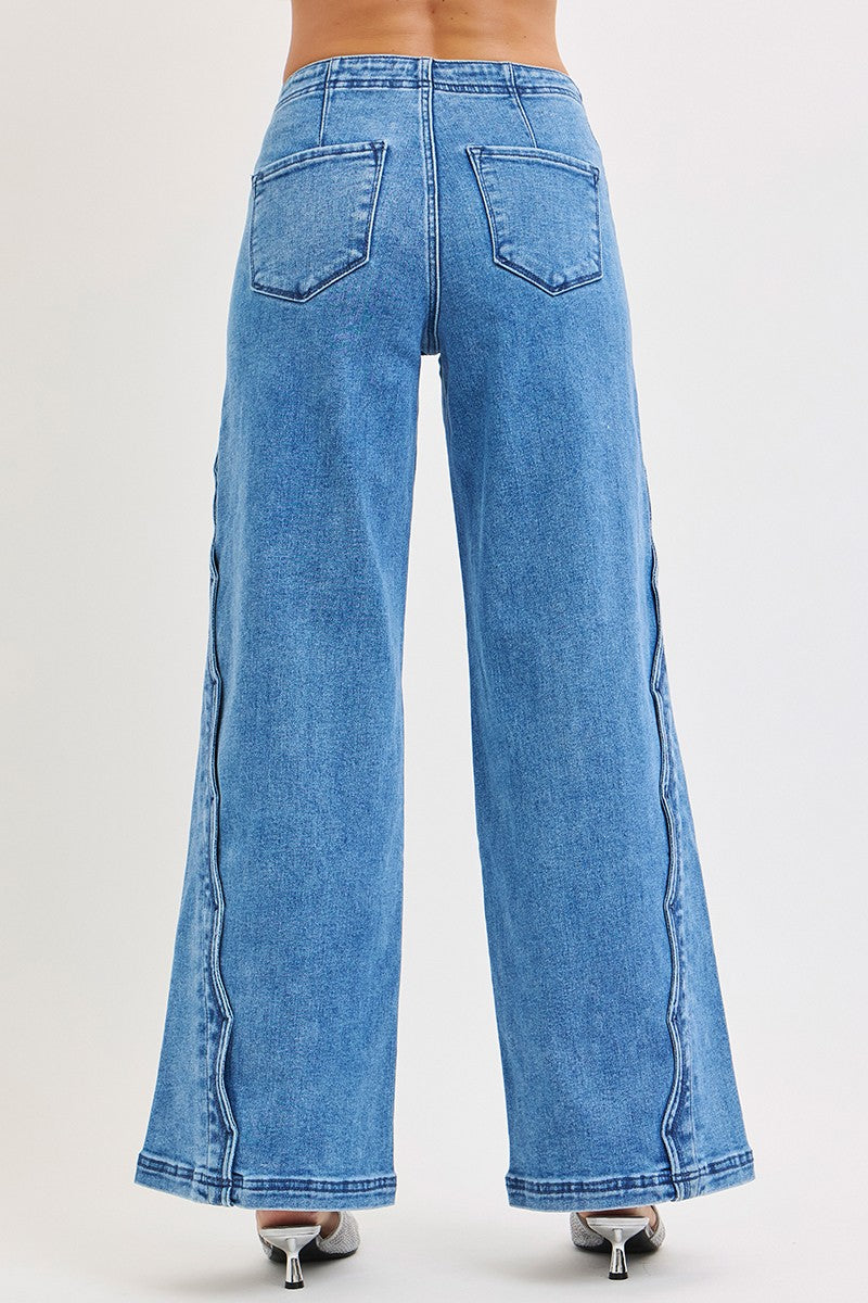 HR Wide Leg With Scalloped Edge Detail