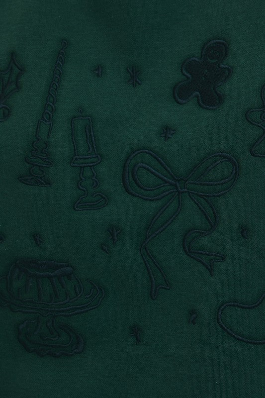 Christmas Embroidery Sweatshirt