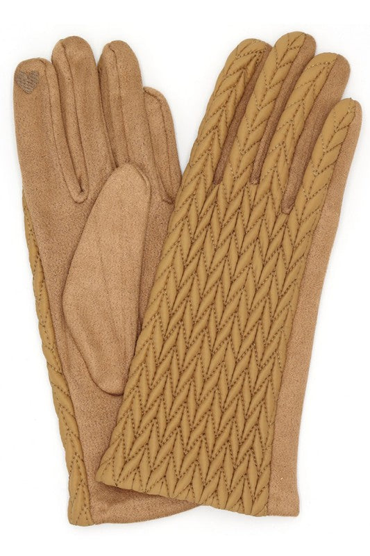 Quilted Textured Winter Gloves