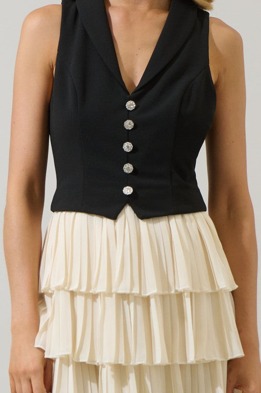 Vest Ruffle Mini Dress