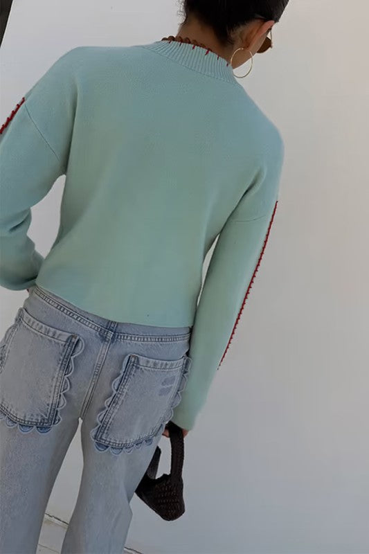 Octopus Embellished Cardigan Sweater