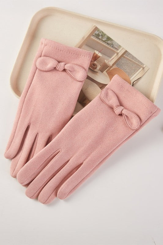 Bow Accent Winter Gloves