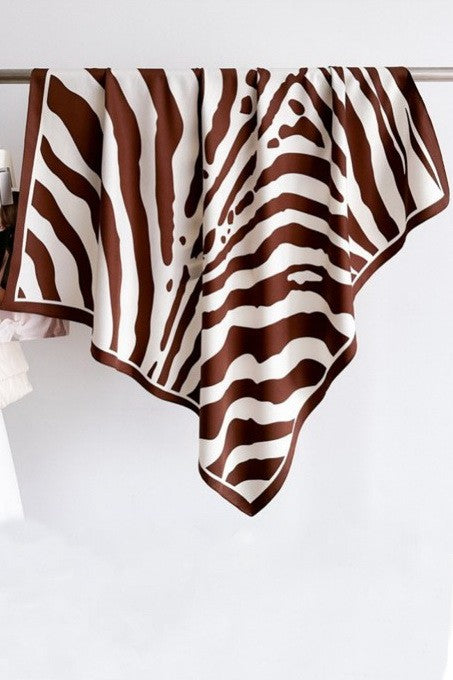 large vintage zebra print bandana scarf