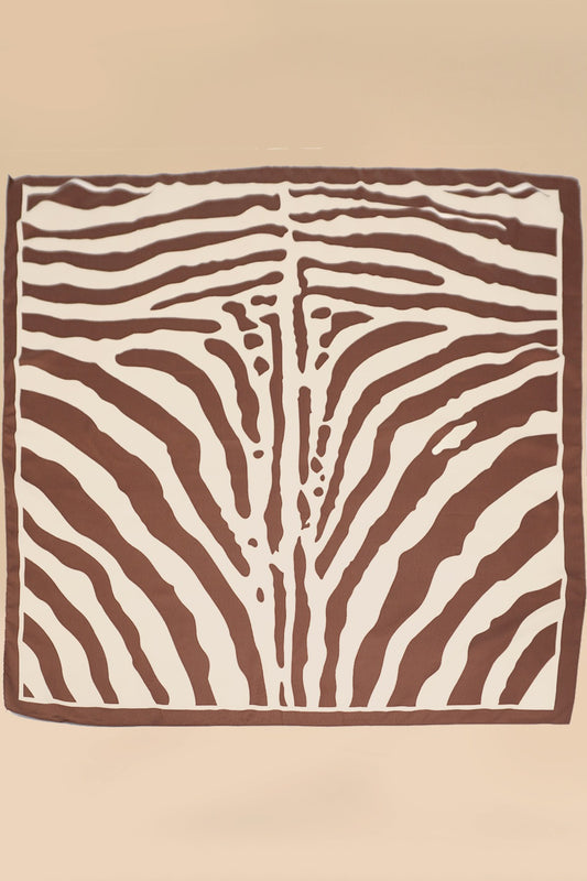 large vintage zebra print bandana scarf