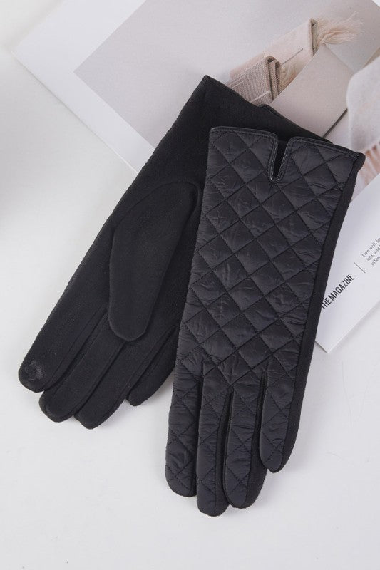 Diamond Quilted Winter Gloves
