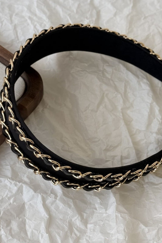 Leather Chain Headband