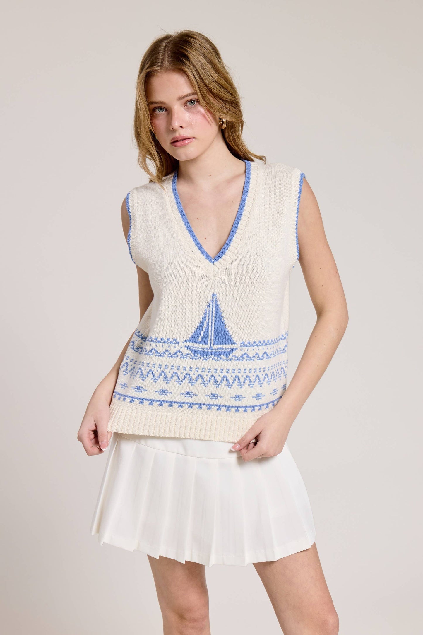 Smooth sailing knit vest