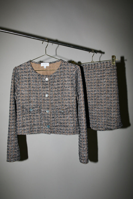 Round Neck Button Up Jacket