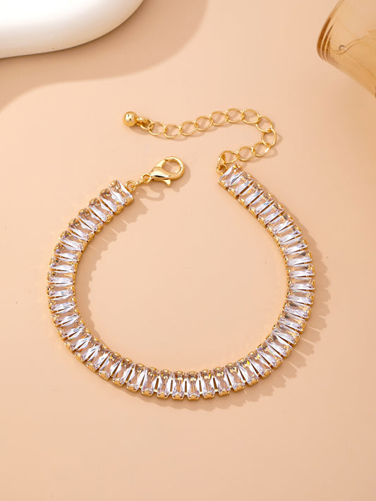 baguette crystal tennis bracelet