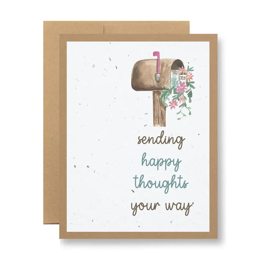 Plantable Seed Paper Greeting Card - ...Thoughts Your Way