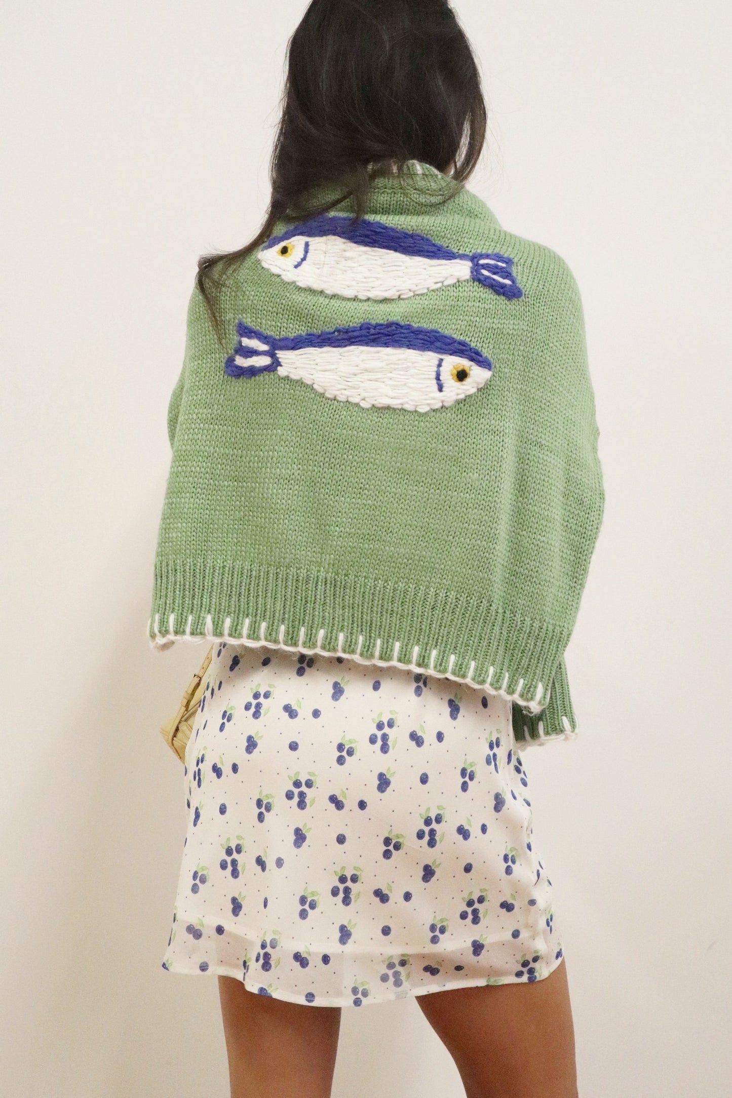 embroidered fish sweater