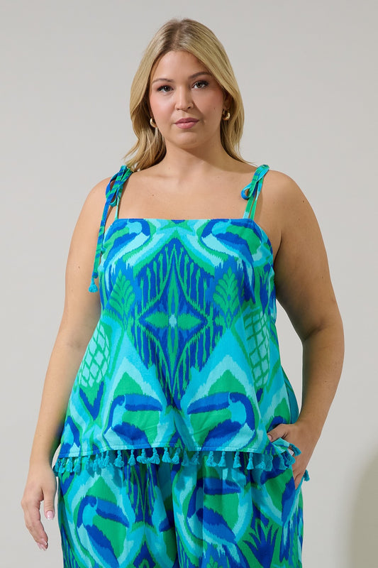 blissy tropical cami top-curvy