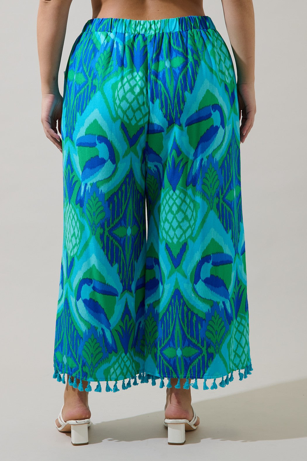 blissy tropical flare pants-curvy