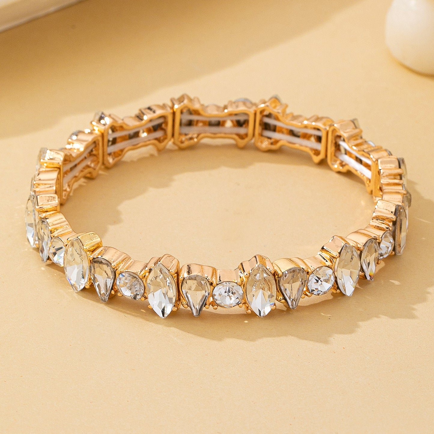 crystal stretch statement bracelet