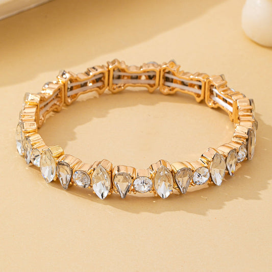 crystal stretch statement bracelet