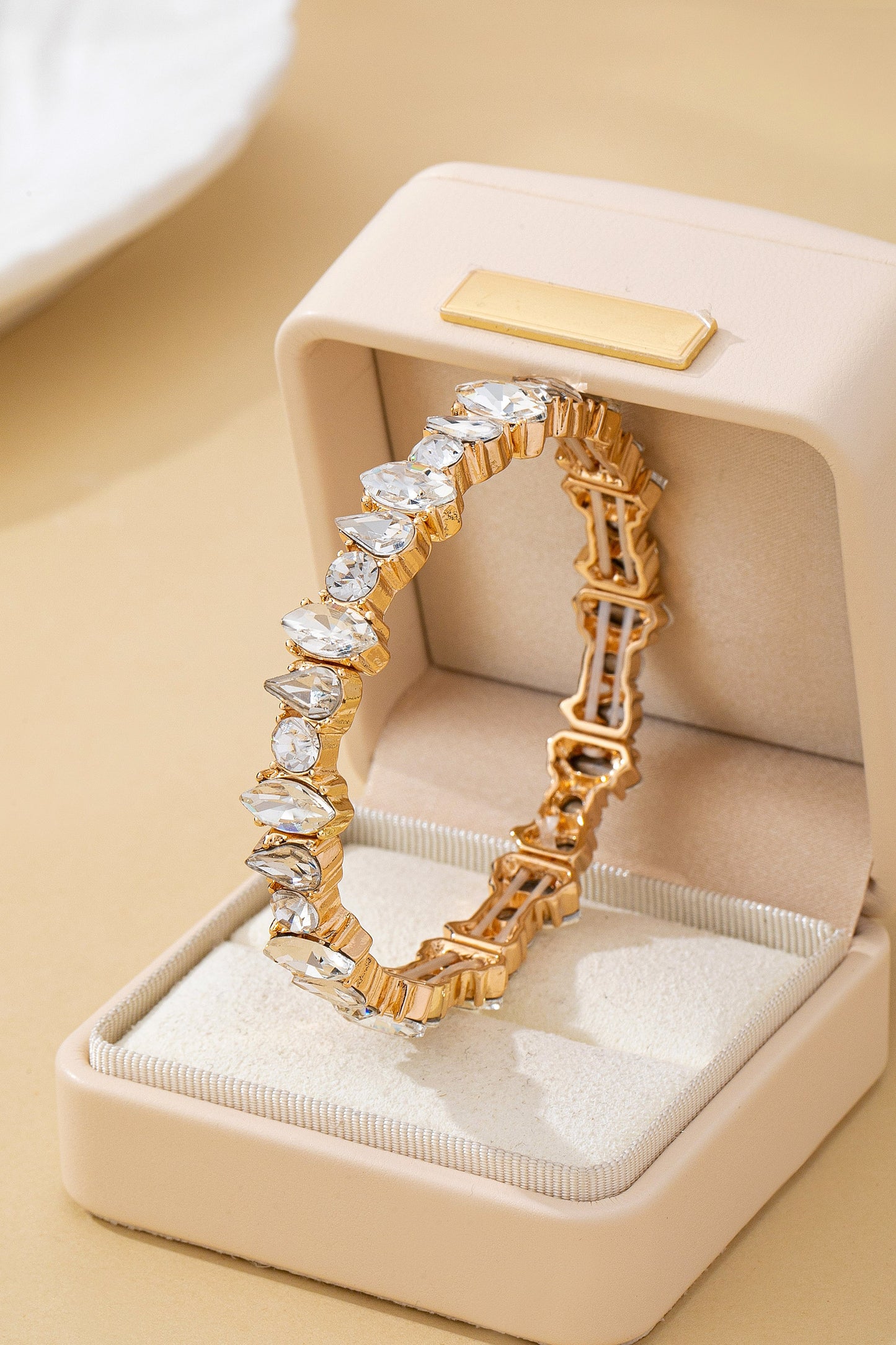 crystal stretch statement bracelet