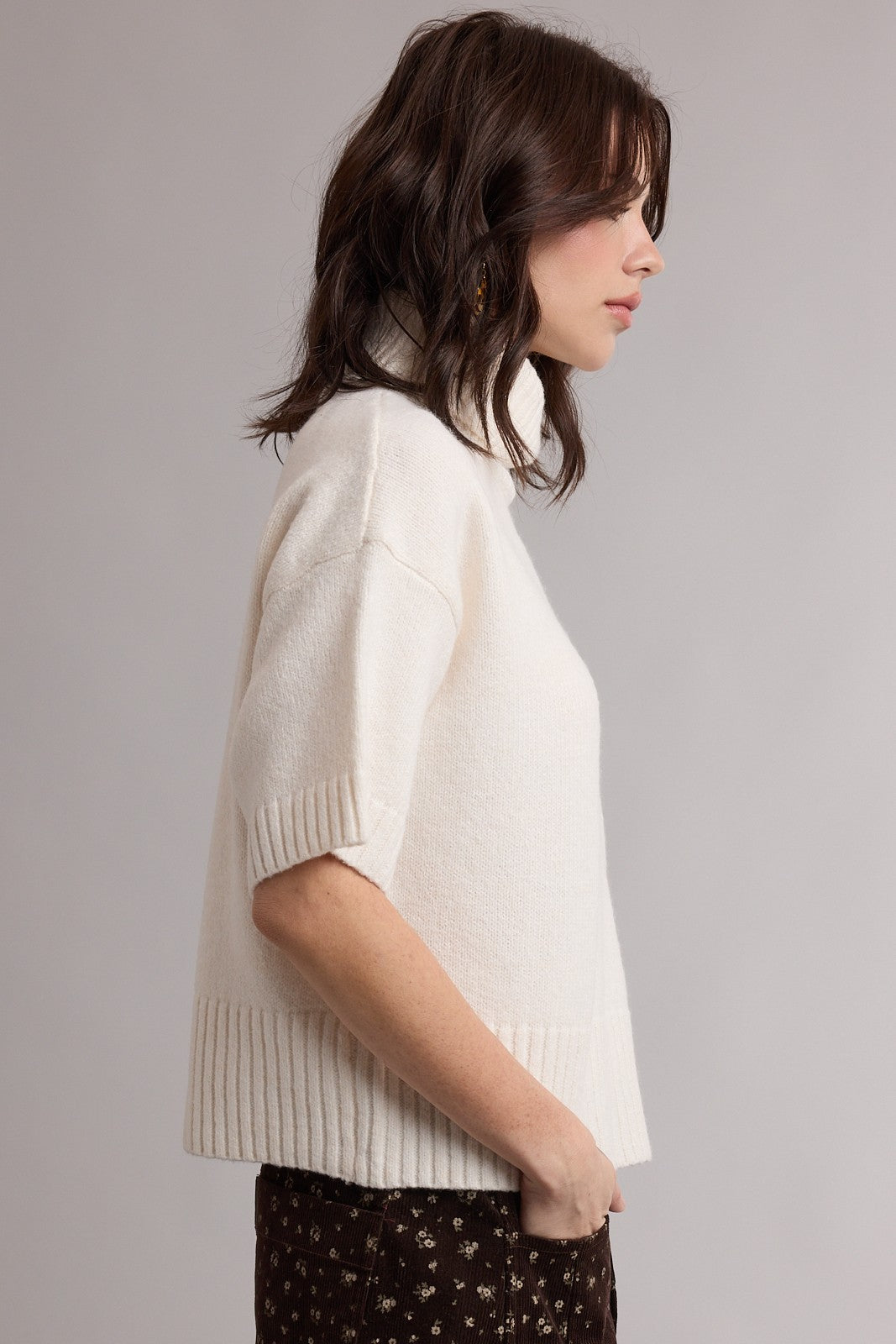 pippa short sleeve turtleneck sweater