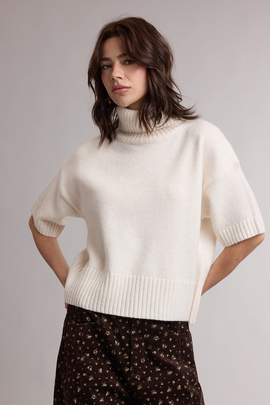 pippa short sleeve turtleneck sweater