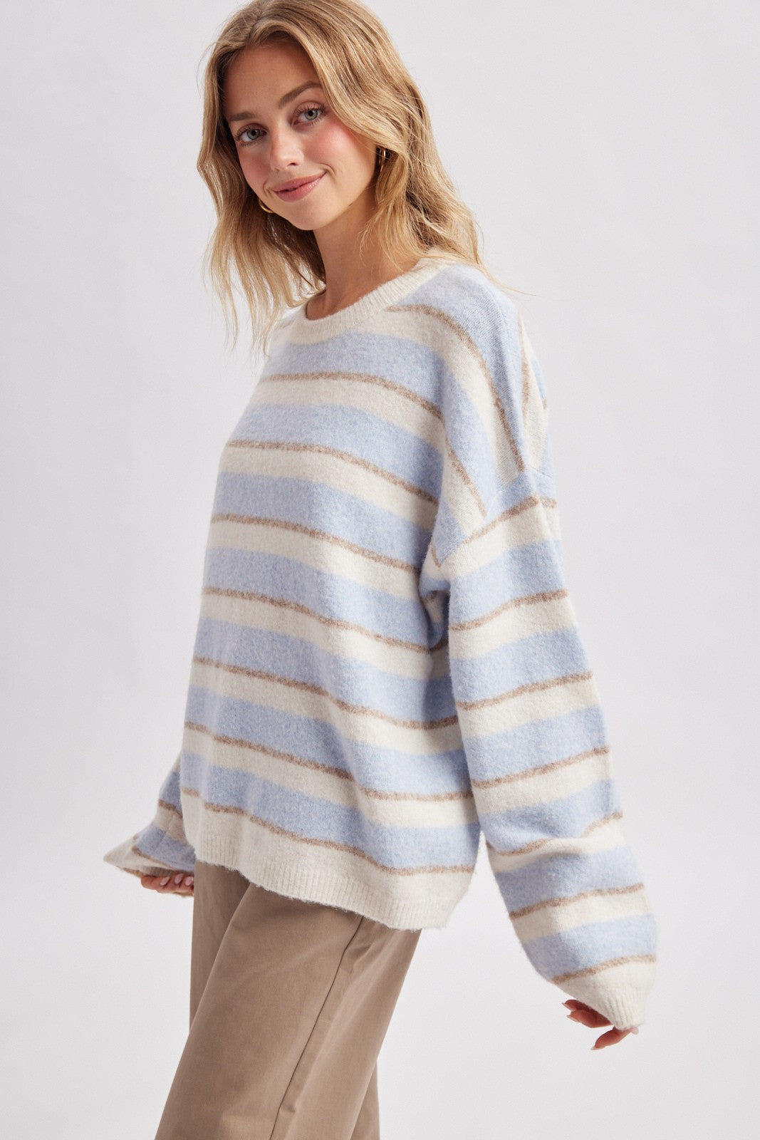 ophelia oversized striped knit sweater