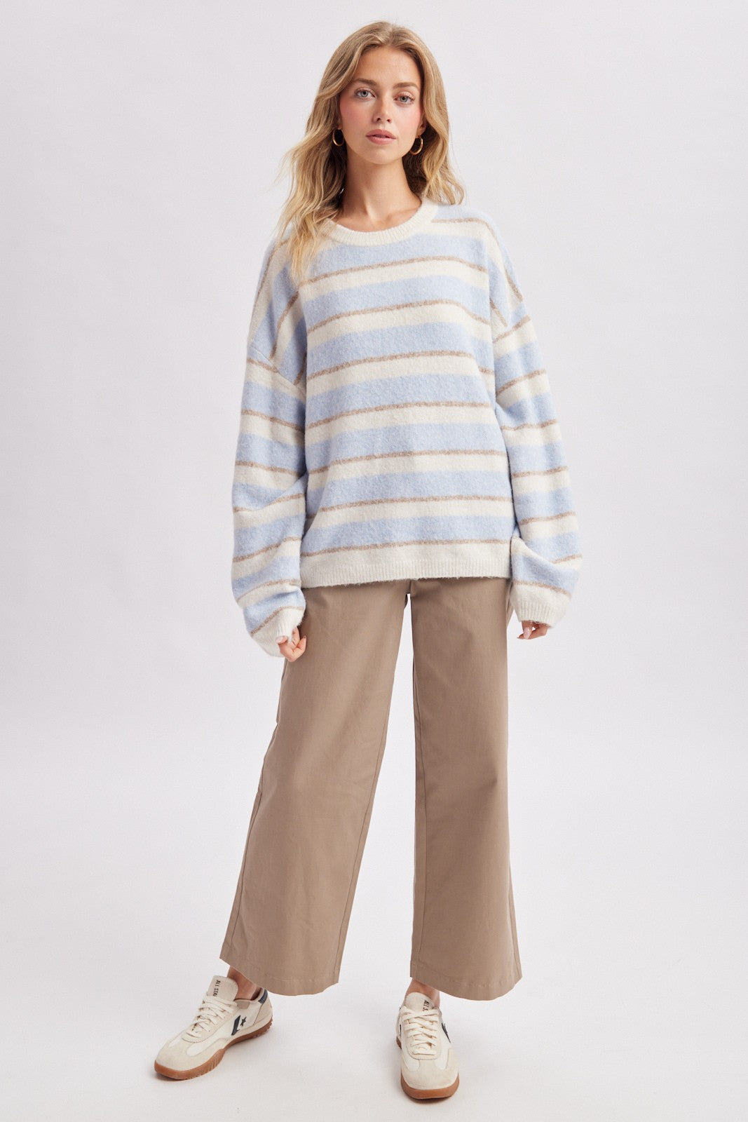 ophelia oversized striped knit sweater