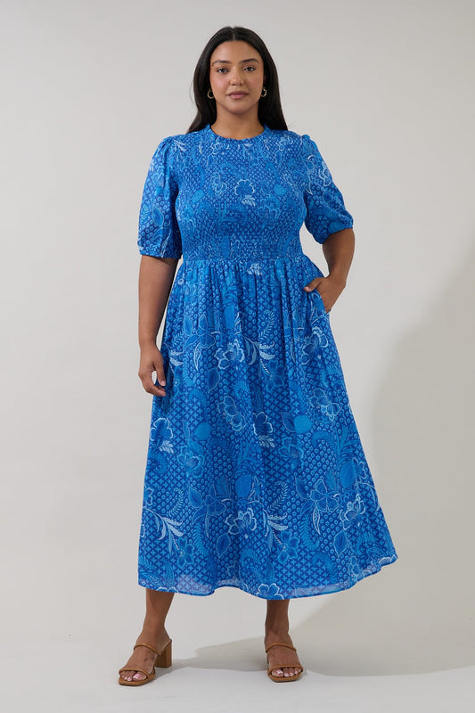 bermy smocked maxi dress-curvy