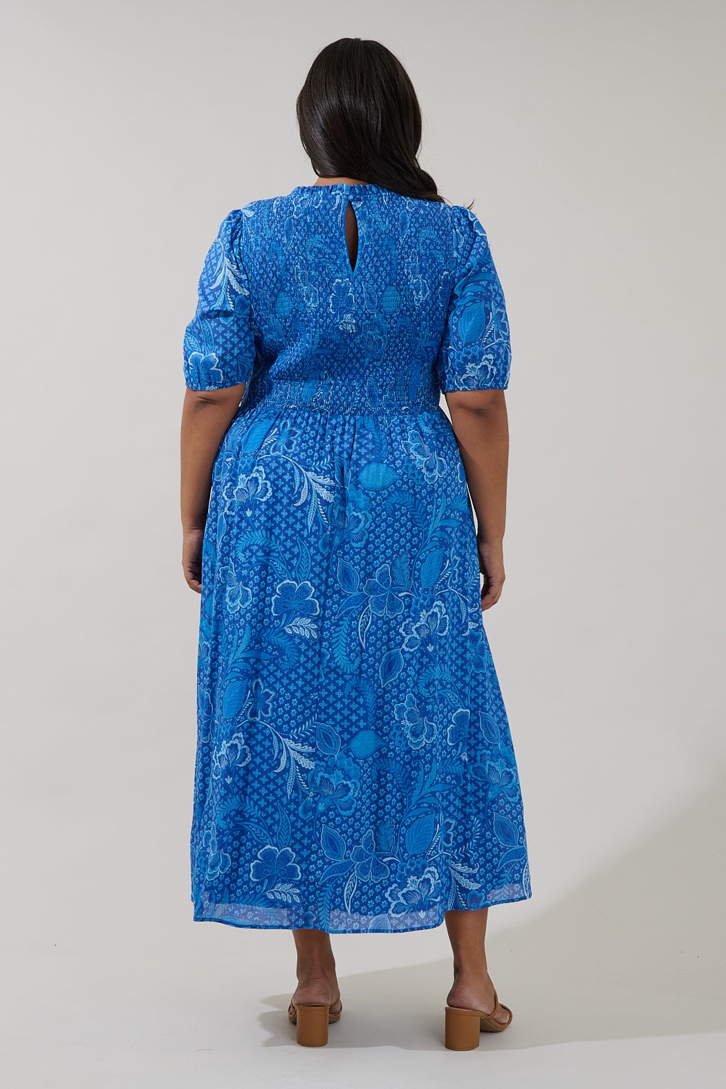 bermy smocked maxi dress-curvy