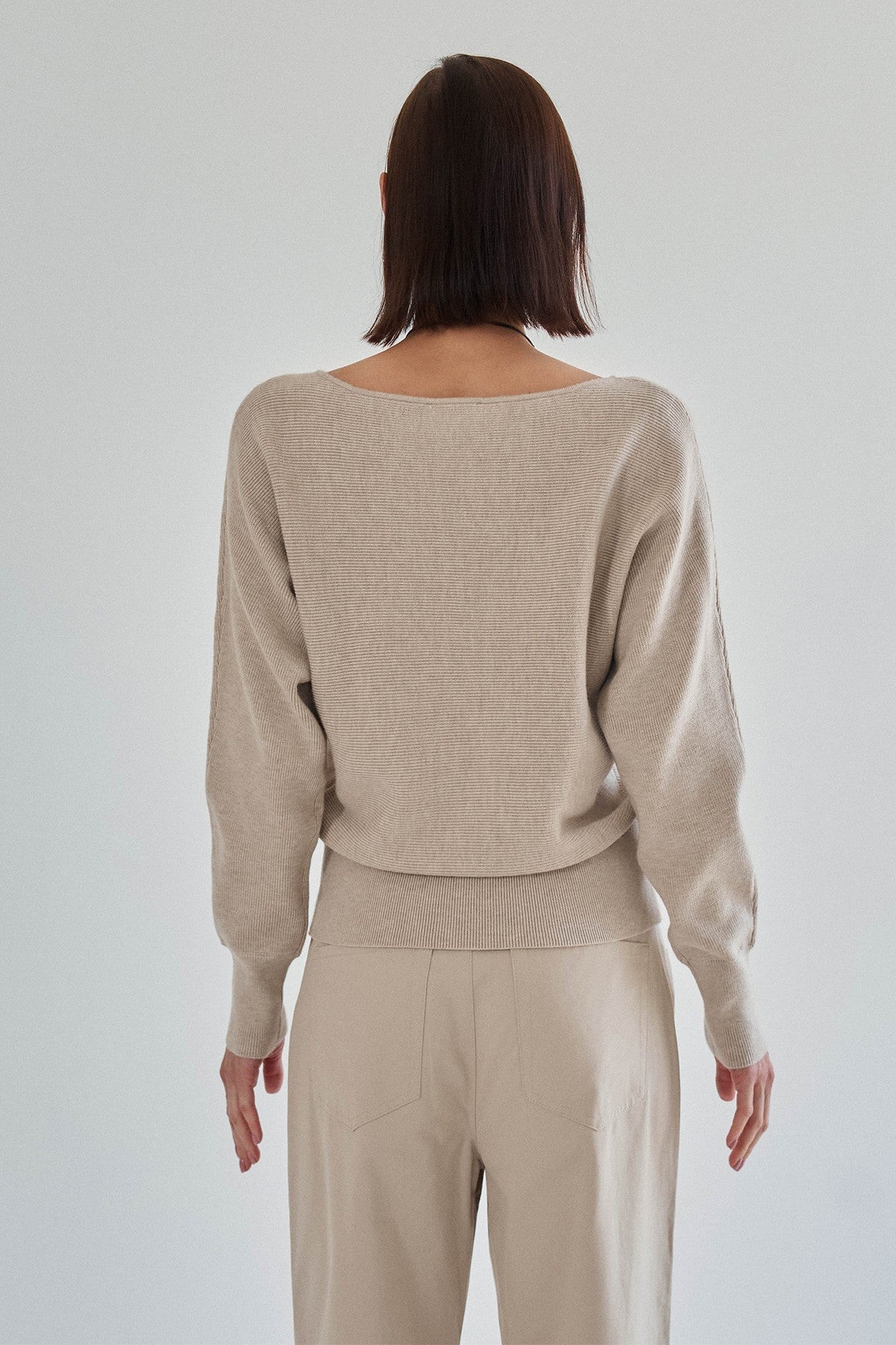 cynthia button accent ribbed knit top