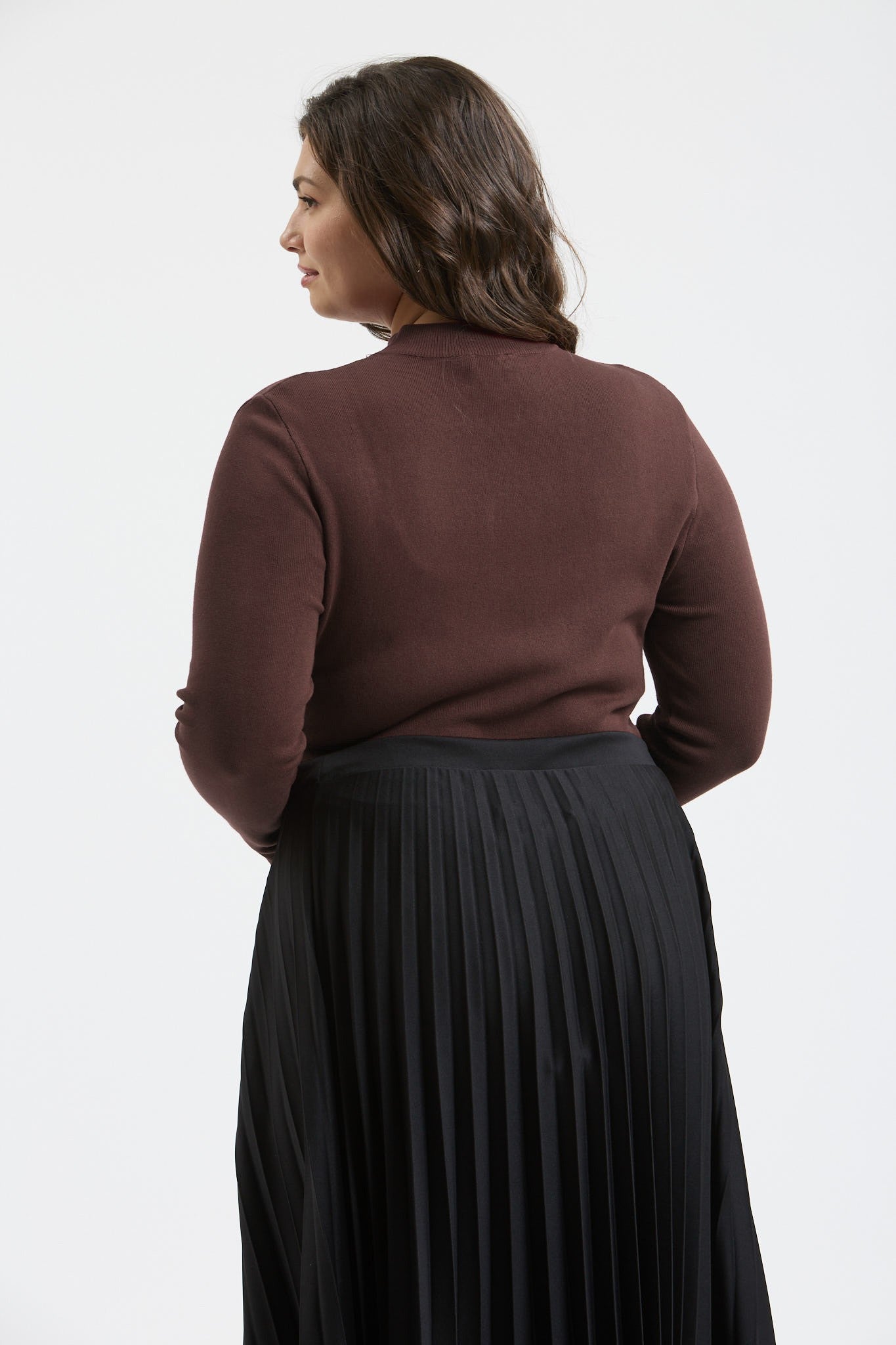 mindy mock neck sweater knit top-curvy