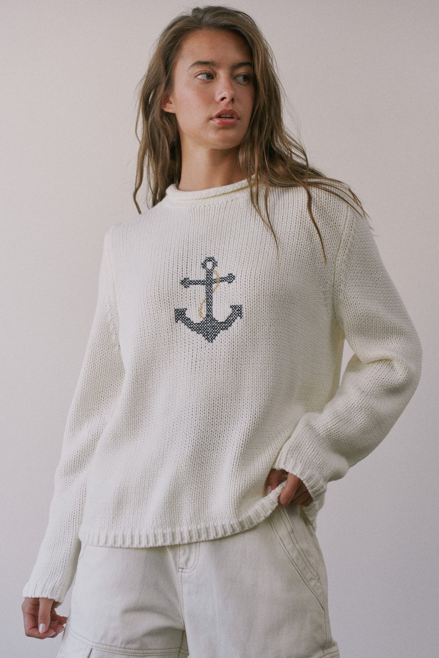 anchors away knit sweater