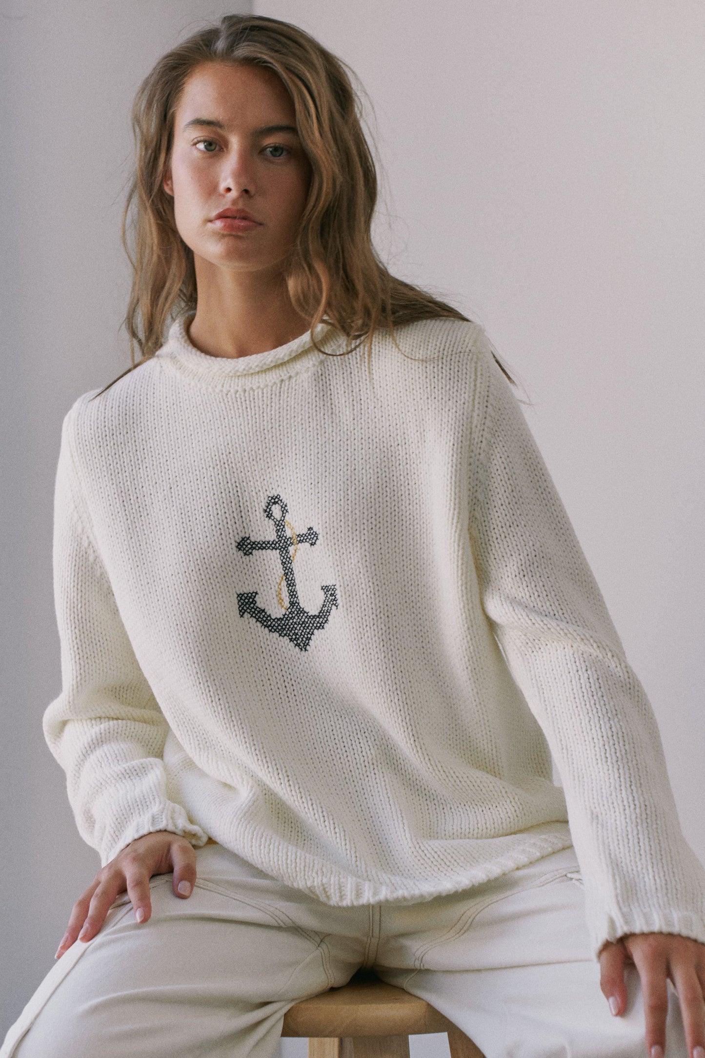 anchors away knit sweater